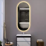 LIO 400x1100mm Ovalus veidrodis / LED apšvietimas iš galo / Foninis apšvietimas