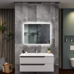 JUDI 900x700mm Stačiakampis veidrodis / LED apšvietimas iš priekio ir galo