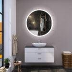 RENE 900mm Apvalus veidrodis / LED apšvietimas iš priekio ir galo
