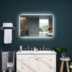 LIRO 400x800mm Stačiakampis veidrodis / LED apšvietimas iš galo / Foninis apšvietimas