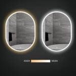LYRA 600x800mm Ovalus veidrodis / LED apšvietimas iš priekio ir galo — изображение 2