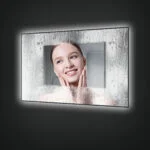 MILO 1200x750mm Stačiakampis veidrodis su juodu matiniu rėmu / LED apšvietimas iš galo - Image 4