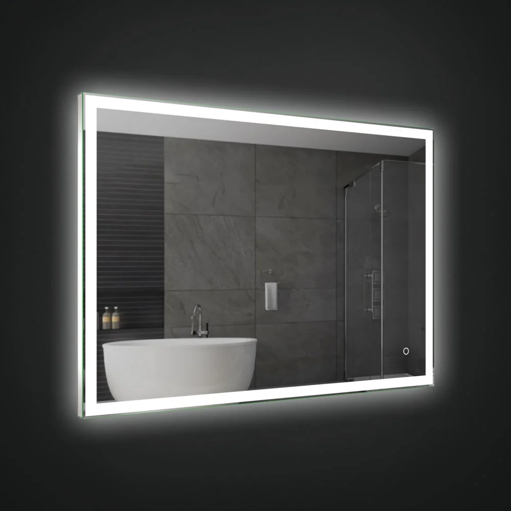 DIVA 1300x800mm Stačiakampis veidrodis / LED atitrauktas apšvietimas iš priekio ir iš galo - Image 2