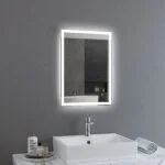 DIVA 1300x800mm Stačiakampis veidrodis / LED atitrauktas apšvietimas iš priekio ir iš galo - Image 4