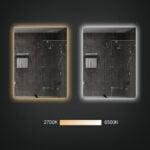 KAREN 1000x700mm Stačiakampis veidrodis / LED apšvietimas iš galo / Foninis apšvietimas - Image 5