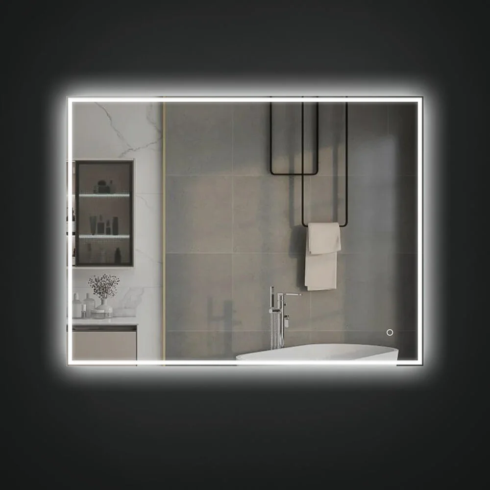 KELI 1200x800mm Stačiakampis veidrodis / LED atitrauktas apšvietimas iš priekio ir iš galo - Image 2