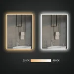 KELI 600x800mm Stačiakampis veidrodis / LED atitrauktas apšvietimas iš priekio ir iš galo - Image 5