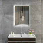 KELI 600x800mm Stačiakampis veidrodis / LED atitrauktas apšvietimas iš priekio ir iš galo