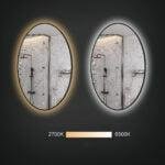 MILA 600x900mm Ovalus veidrodis / LED apšvietimas iš galo / Aliuminio rėmas padengtas milteliniu būdu - Image 5