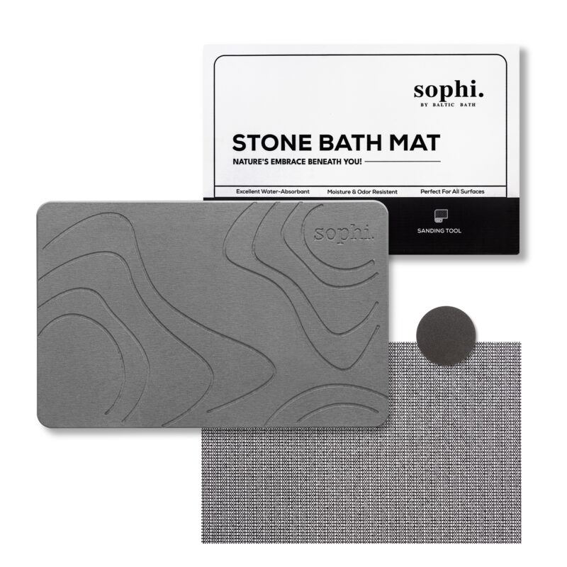 NAUJIENA Diatomito vonios kilimėlis - Tamsiai pilkas