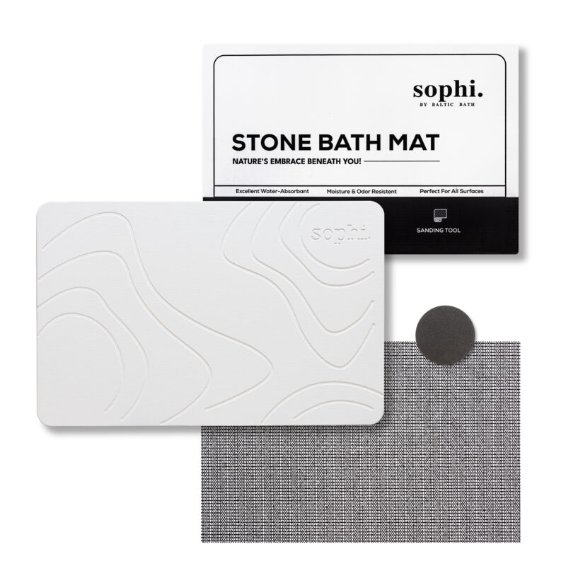 NAUJIENA Diatomito vonios kilimėlis - Baltas